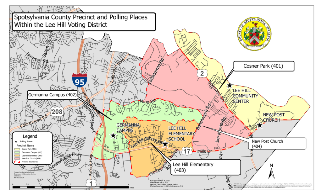 Map of Lee Hill Voting District 